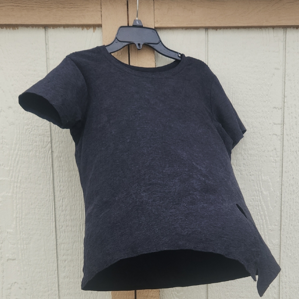 Beyond Yoga Black Xsmall All for Ties T-Shirt Sporty Chic Soft Lightweight Black